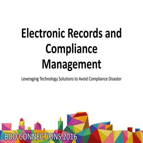 Electronic Records and Compliance Management | Chris Woodill