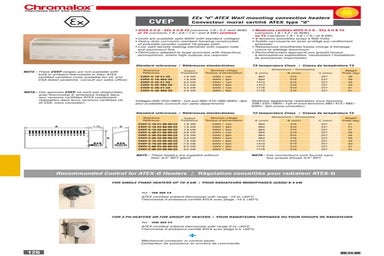 Chromalox RAR EX, RIA2, RIA2 T, RIA2 TD u0026 CAW Atex Hazardous Area  Convection Heaters - Spec Sheet | PDF