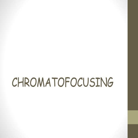Chromatofocusing