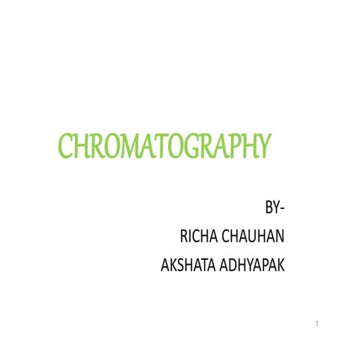 Chromatography Basics