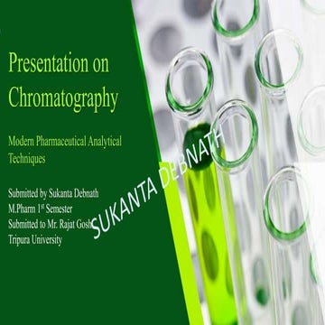 Chromatography and its classifications along with principles and applications...