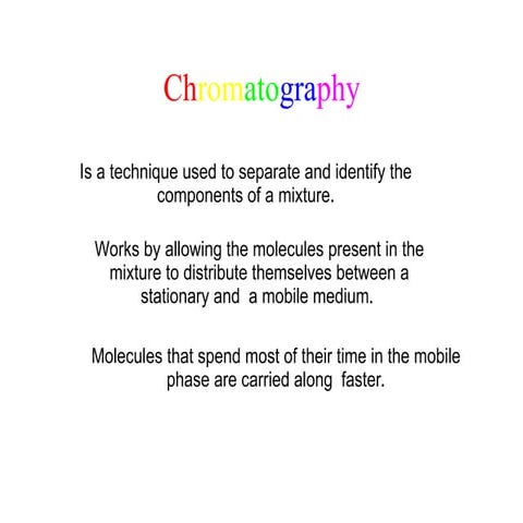 Chromatography explanation fully in education | PPT