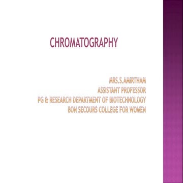 Chromatography   amirtham
