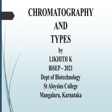 Chromatography and types Likhith K