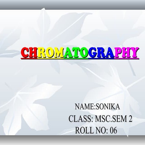 Chromatography sem 2