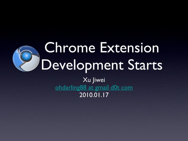 Chrome Extension Develop Starts