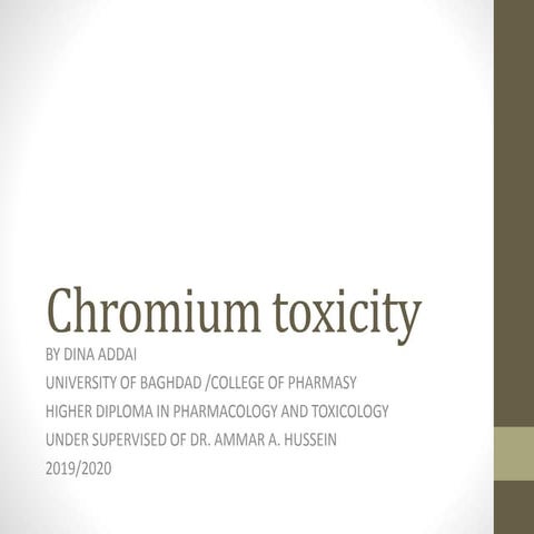 Chromium toxicity