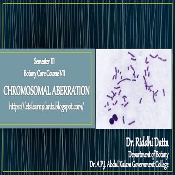 Introduction to Chromosomal Aberration