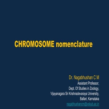 Chromosomal nomenclature