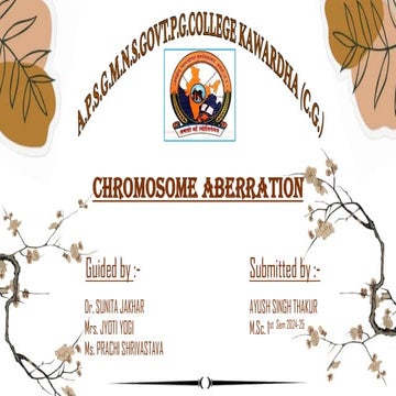 chromosome Aberration and polyploidy M.Sc. 1st