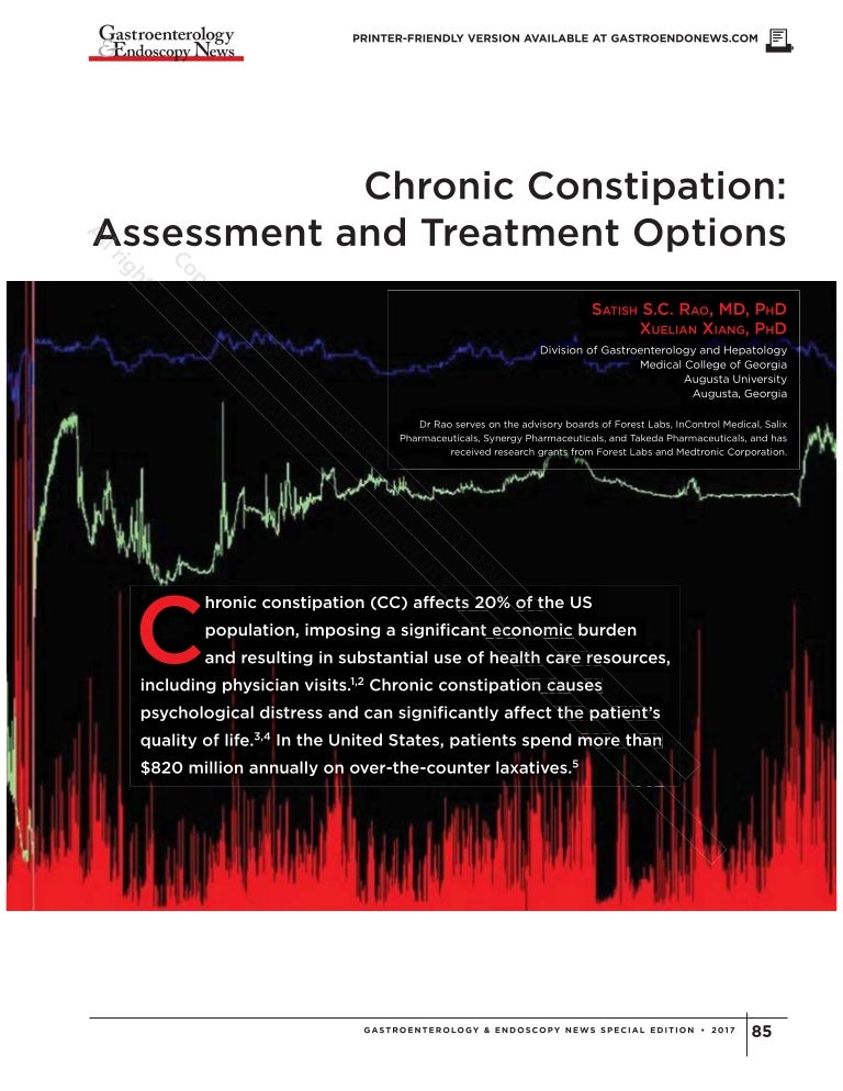 Chronic Constipation Assessment and Treatment Options (Rao)