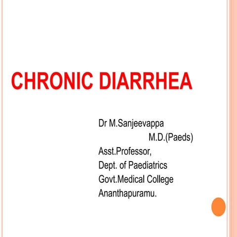 Chronic diarrhea in children