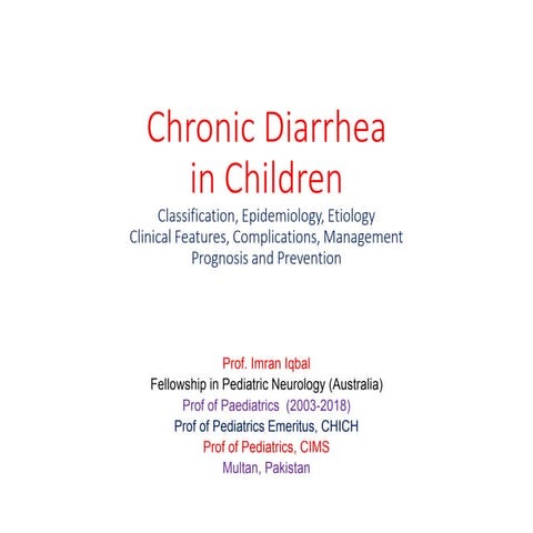 Chronic diarrhea in children 2021