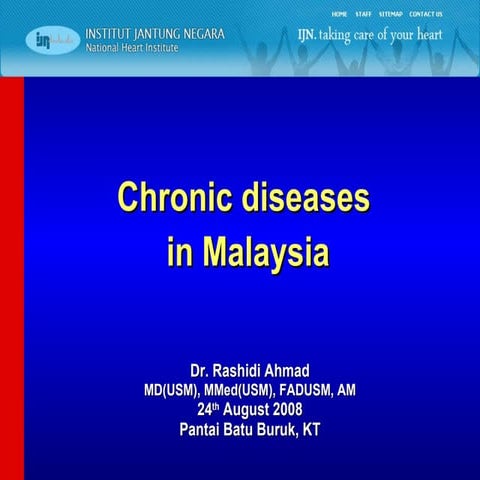 Chronic Disease In Malaysia