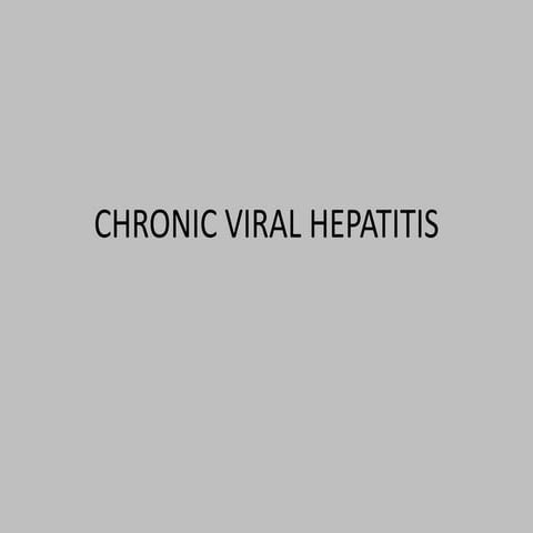 Chronic hepatitis 