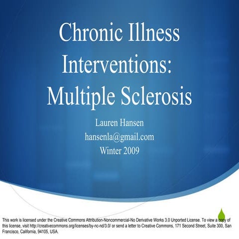 Chronic Illness Intervention MS