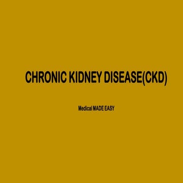 Chronic kidney disease