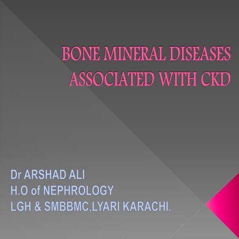 Chronic kidney disease associated mineral bone disorders