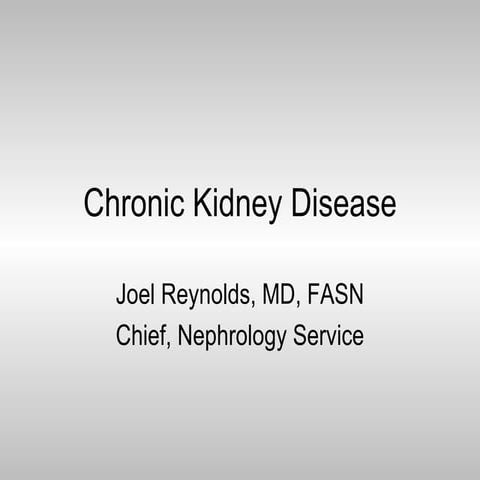 Chronic kidney disease