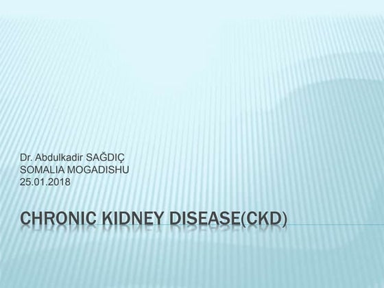 Chronic kidney disease causes and risk factors | PPT