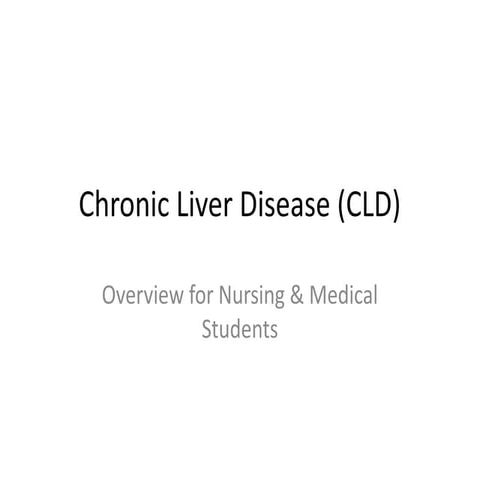 Chronic liver disease | PPT