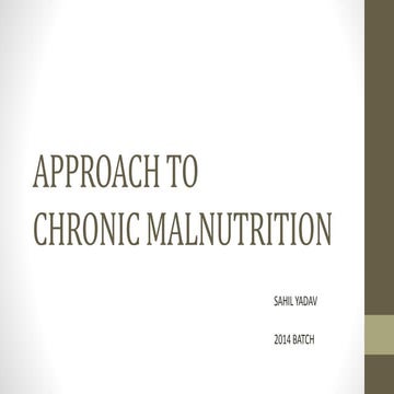 Chronic malnutrition