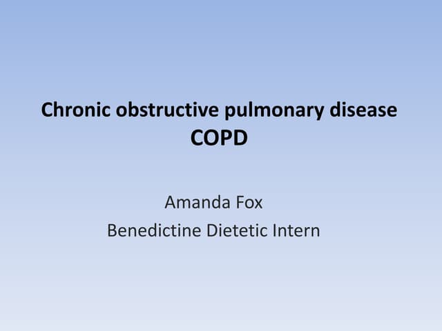 Chronic Obstructive Pulmonary Disease