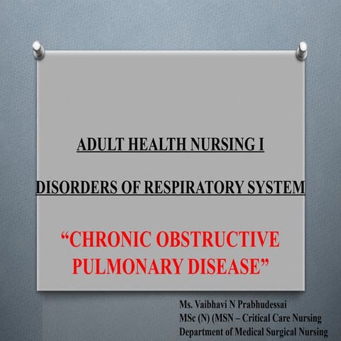 Chronic obstructive pulmonary disease | PPT