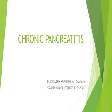 Chronic pancreatitis