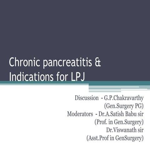 Chronic pancreatitis