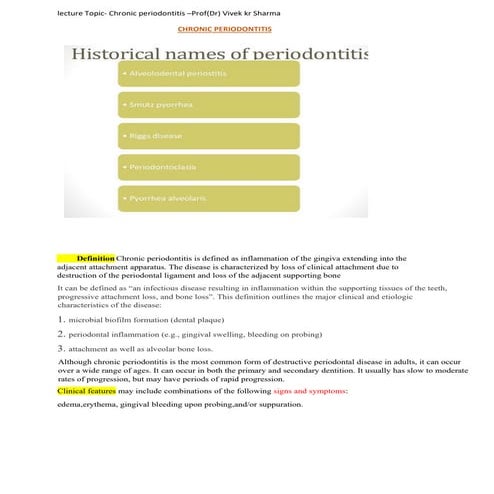 Chronic periodontitis | PDF