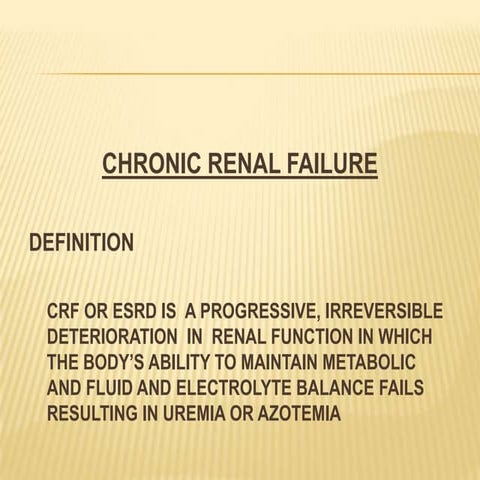 Chronic renal failure
