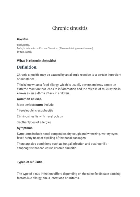 Sinus Headache Relieving Sinus Pressure | PDF
