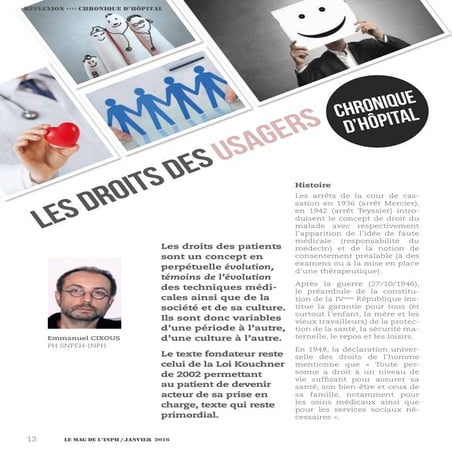 Chronique d'hôpital - Les droits des usagers 