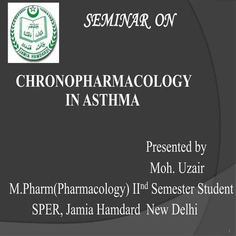 Chronopharmacology in asthma