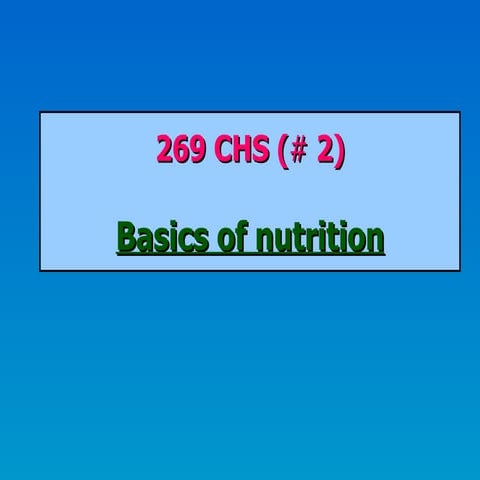 Nutrition Epidemiology