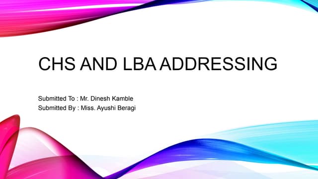 CHA & LBA Addressing  