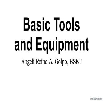 Chs basic tools and equipment