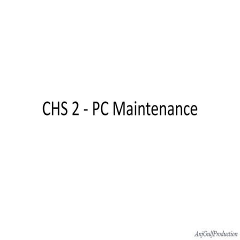 Chs pc cleaning