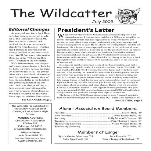 Wildcatter, July 2009