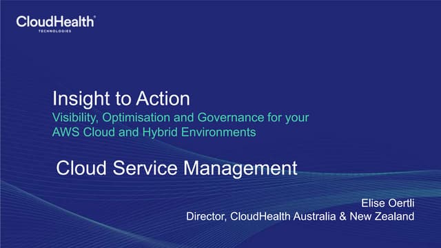 Visibility, Optimization & Governance for Cloud Services