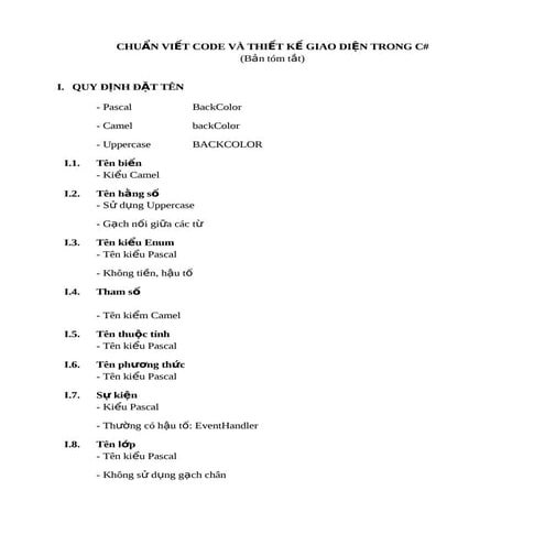 Chuan viet code va thiet ke giao dien trong C#