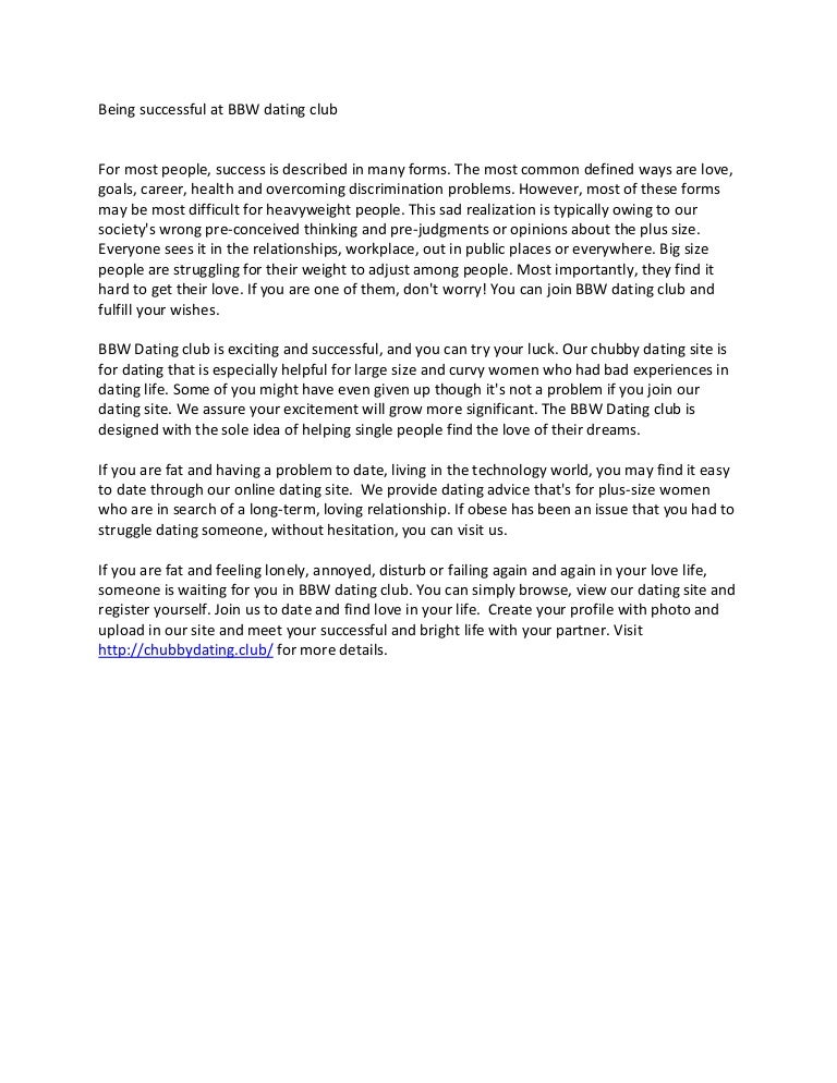 Dating Site For Fat People