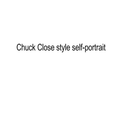 Chuck Close Style Self Portrait1