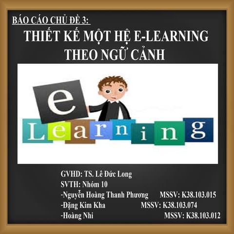 Chude03: Chương 3: Thiết kế một hệ e-Learning theo ngữ cảnh