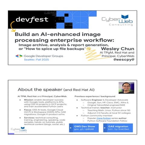 Build an AI/ML-driven image archive processing workflow: Image archive, analy...