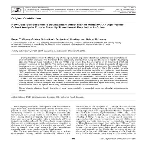 Chung Et Al Socioeconomic Development Mortality