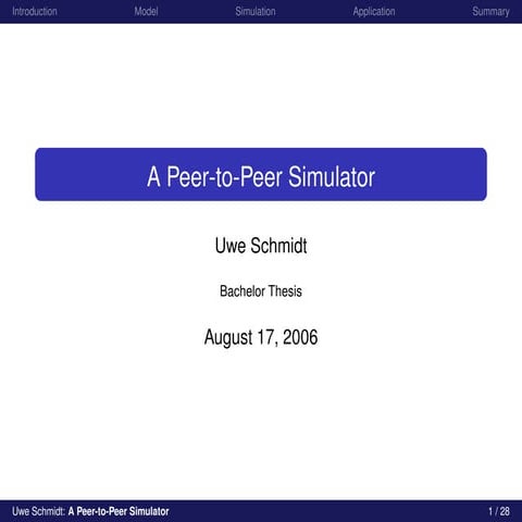 A Peer-to-Peer Simulator