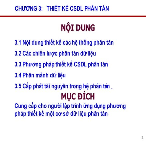 Chuong 3- CSDL phân tán