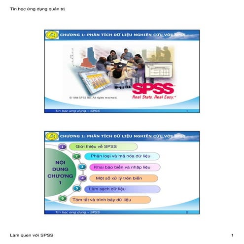 Spss lesson 5.3 Tương quan hồi quy (hồi quy tuyến tính đa biến) | PPT